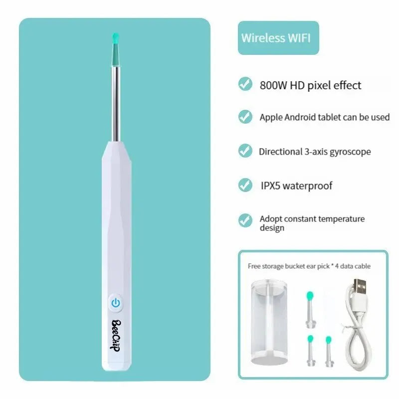 WellSense - Wireless Ear Wax Remover Luminous Otoscope Cleaner